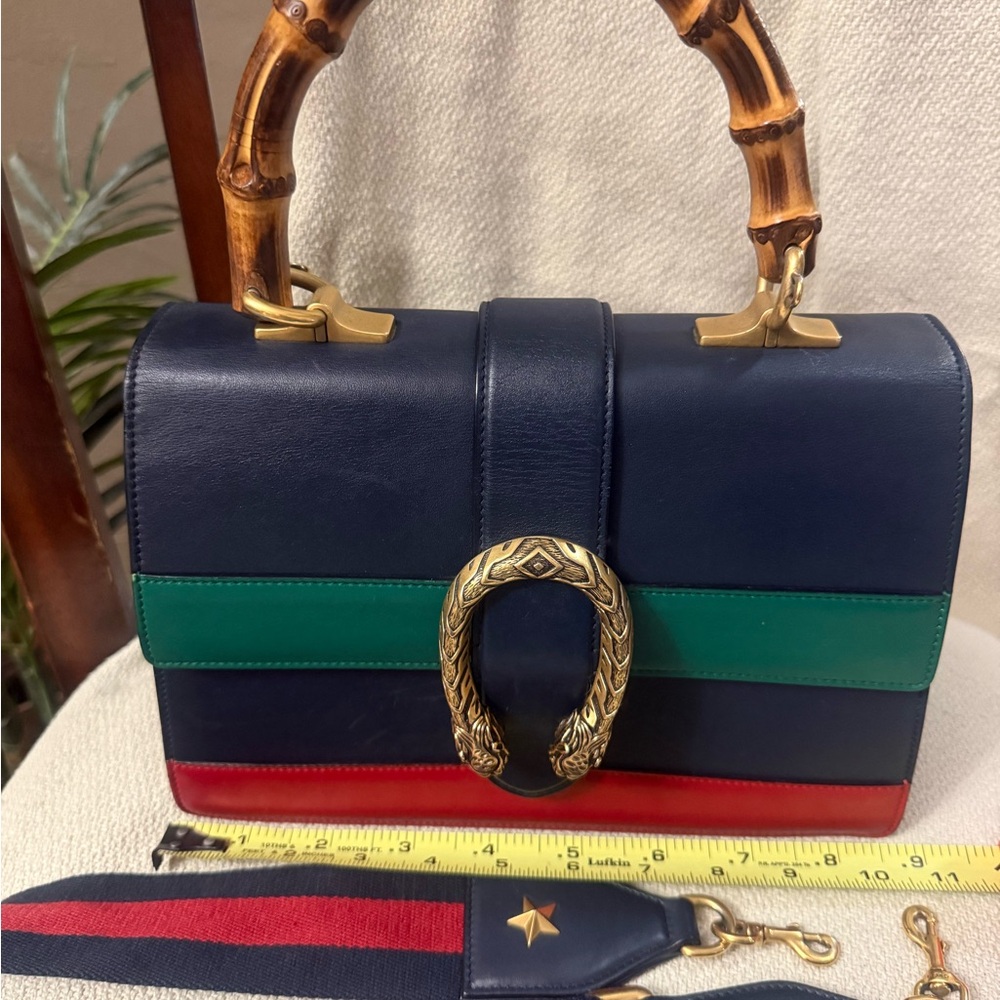 Authentic Gucci Large Bamboo Dionysus Shoulder Bag